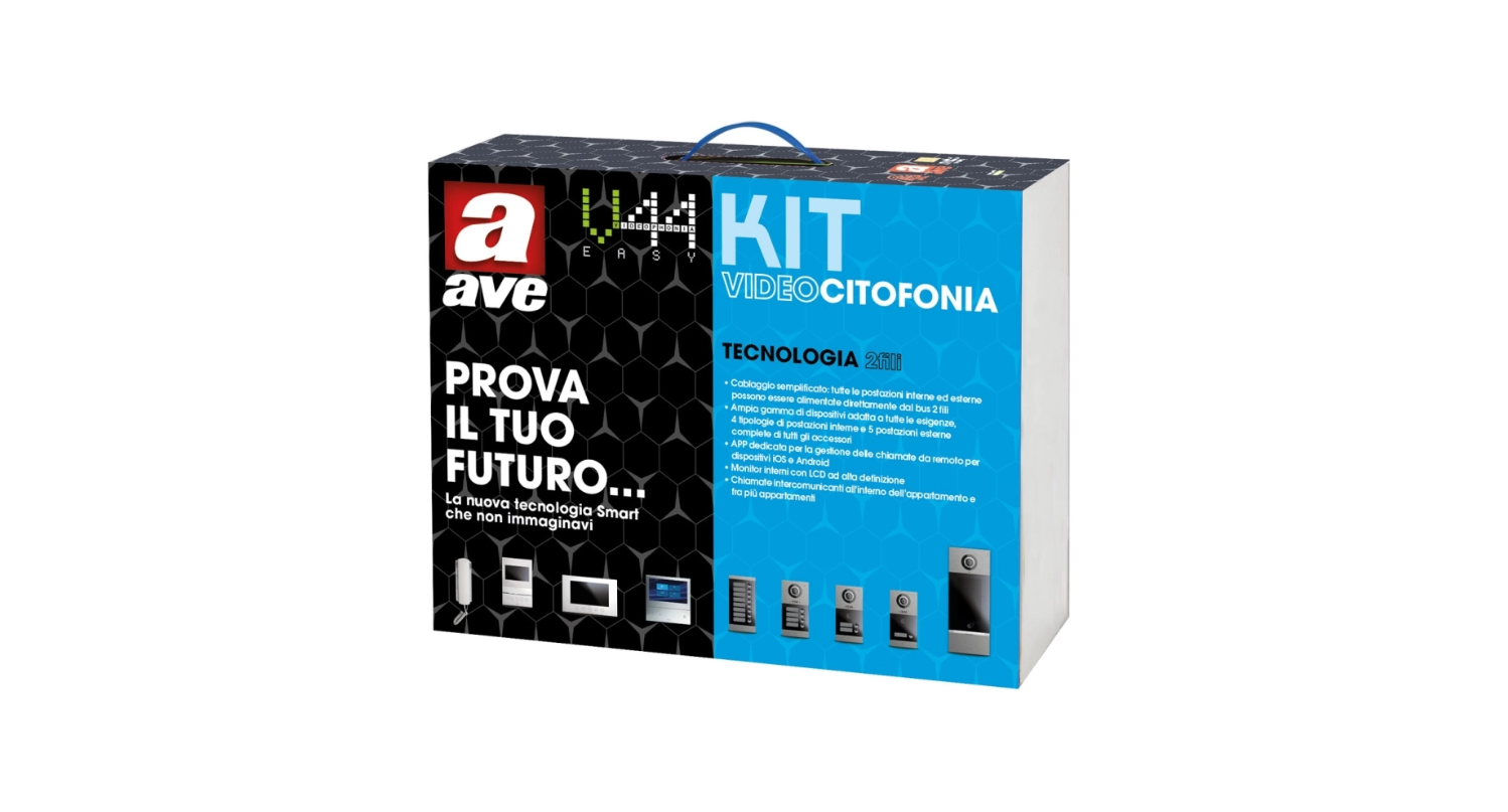 KIT 2F MONOFAMIGLIARE LCD 7" BIANCO - AVE K806-2FPIT7B1