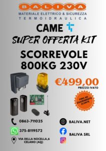 Promo kit Scorrevole CAME 800kg