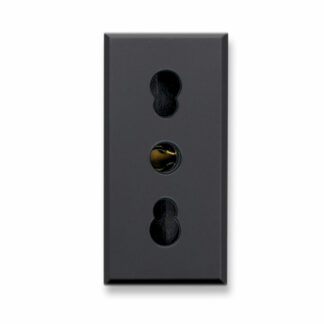PRESA BIPASSO TEKLA S44 COLORE GRIGIO TEKLA 2P+T 10/16A 250V FINITURA OPACA 1 MODULO - AVE 445006/15TS