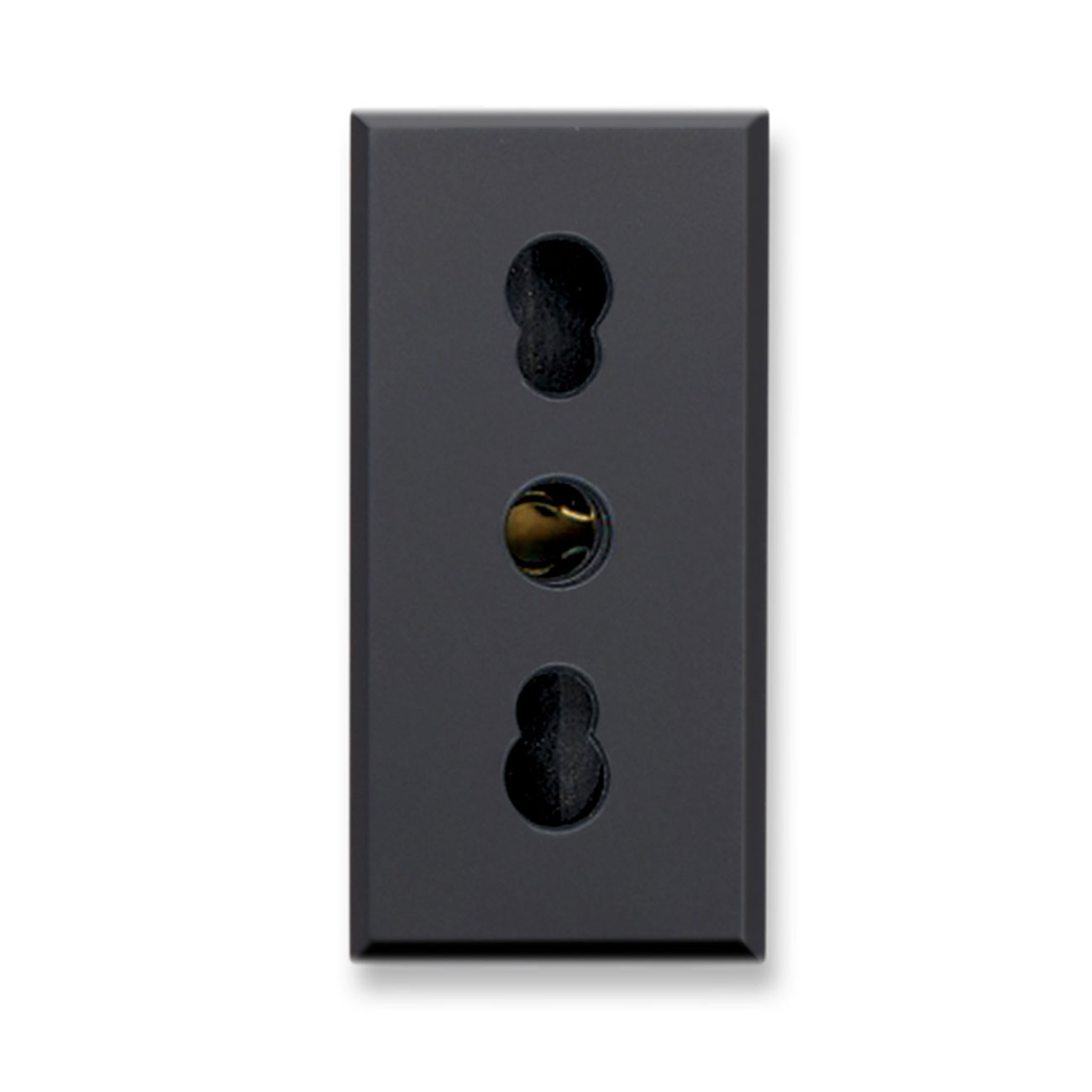 PRESA BIPASSO TEKLA S44 COLORE GRIGIO TEKLA 2P+T 10/16A 250V FINITURA OPACA 1 MODULO - AVE 445006/15TS