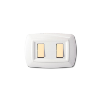 PLACCA TONDÓ 2 MODULI COLORE BIANCO ETN ECL2592WH - ELETTROCANALI ECL2592WH