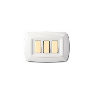 PLACCA TONDÓ 3 MODULI COLORE BIANCO ETN ECL2593WH - ELETTROCANALI ECL2593WH