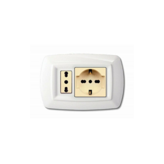PLACCA TONDÓ UNEL DECENTRATA COLORE BIANCO ETN ECL2598WH - ELETTROCANALI ECL2598WH