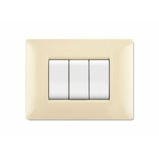 PLACCA MYLIFE Q 3 MODULI COLORE AVORIO ETN ECL2883A - ELETTROCANALI ECL2883A