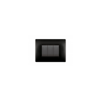 PLACCA MYLIFE Q 3 MODULI COLORE NERO ETN ECL2883N - ELETTROCANALI ECL2883N
