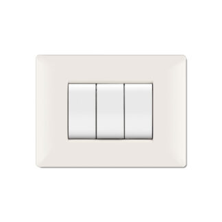 PLACCA MYLIFE Q 3 MODULI COLORE BIANCO ETN ECL2883WH - ELETTROCANALI ECL2883WH