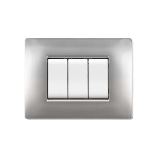 PLACCA MYLIFE Q 4 MODULI COLORE ALLUMINIO CHIARO ETN ECL2884AC - ELETTROCANALI ECL2884AC