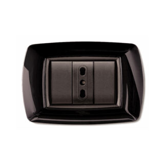 PLACCA MYLIFE 3 MODULI COLORE NERO ECL2983N - ELETTROCANALI ECL2983N