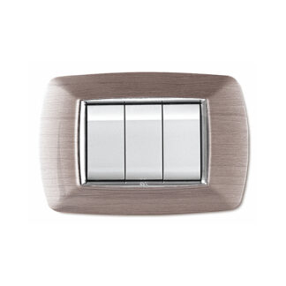 PLACCA MYLIFE 4 MODULI COLORE ACCIAIO SATINATO ECL2984AS - ELETTROCANALI ECL2984AS