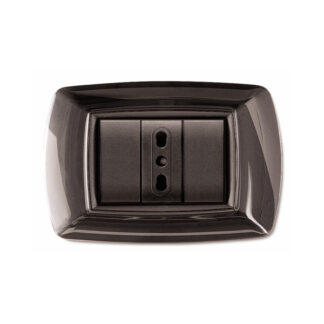 PLACCA MYLIFE 4 MODULI COLORE GRIGIO SCURO ECL2984GS - ELETTROCANALI ECL2984GS