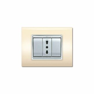PLACCA NEW PRESTIGE 3 MODULI COLORE AVORIO ECL3083A - ELETTROCANALI ECL3083A