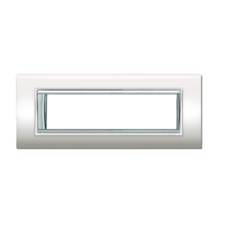 PLACCA NEW PRESTIGE 7 MODULI COLORE BIANCO ECL3087WH - ELETTROCANALI ECL3087WH