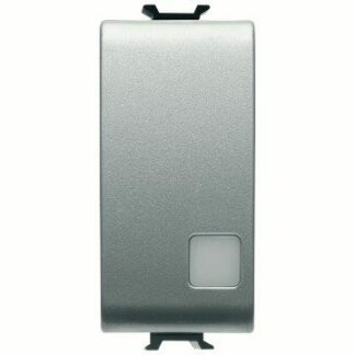 INTERRUTTORE BIPOLARE 250V ac - 16AX ILLUMINABILE - CON LENTE NEUTRA SOSTITUIBILE - 1 MODULO - TITANIO - CHORUSMART - GEWISS GW14005