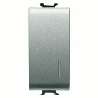 PULSANTE UNIPOLARE 250V ac - NA 16A ILLUMINABILE - CON DIFFUSORE - 1 MODULO - TITANIO - CHORUSMART - GEWISS GW14132