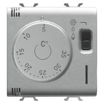 TERMOSTATO - 230V ac 50/60Hz - 2 MODULI - TITANIO - CHORUSMART - GEWISS GW14705