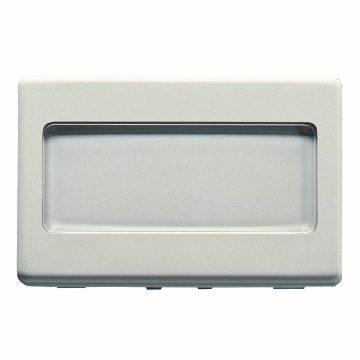 PULSANTE CON TARGA PORTANOME ILLUMINABILE 250V ac - NA 10A - 3 MODULI - SYSTEM WHITE - GEWISS GW20024
