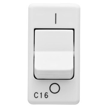 INTERRUTTORE AUTOMATICO MAGNETOTERMICO 230V ac - 1P+N 16A 3kA CURVA C - 1 MODULO- SYSTEM WHITE - GEWISS GW20436
