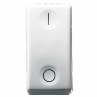 INTERRUTTORE BIPOLARE 250V ac - 16AX - NEUTRO - SIMBOLO 0/I - 1 MODULO - SYSTEM WHITE - GEWISS GW20503