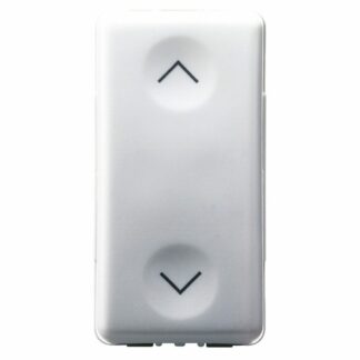 PULSANTE UNIPOLARE 250V ac - NA+NA 10A - CON INTERBLOCCO - SIMBOLO SU- GIU' - 1 MODULO - SYSTEM WHITE - GEWISS GW20521