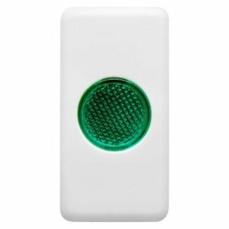 SPIA DI SEGNALAZIONE SINGOLA - 12/24/250V - VERDE - 1 MODULO - SYSTEM WHITE - GEWISS GW20604