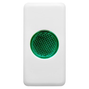SPIA DI SEGNALAZIONE SINGOLA - 12/24/250V - VERDE - 1 MODULO - SYSTEM WHITE - GEWISS GW20604