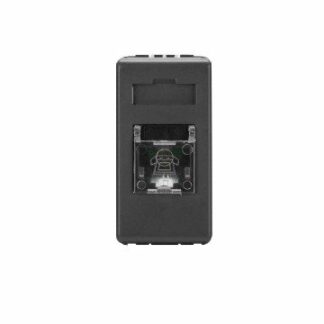 PRESA TELEFONICA - RJ11 - DOPPINO TWISTATO - MORSETTI A VITE - 1 MODULO - SYSTEM BLACK - GEWISS GW21251