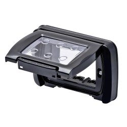 PLACCA STAGNA - AUTOPORTANTE - 3 POSTI - NERO TONER - SYSTEM - GEWISS GW22452