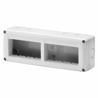 CONTENITORE PER APPARECCHI SYSTEM - ORIZZONTALE PROTETTO - 8 POSTI - MODULO 4x2 - GRIGIO RAL 7035 - IP40 - GEWISS GW27006