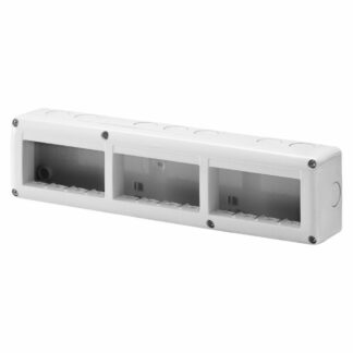 CONTENITORE PER APPARECCHI SYSTEM - ORIZZONTALE PROTETTO - 12 POSTI - MODULO 4x3 - GRIGIO RAL 7035 - IP40 - GEWISS GW27007