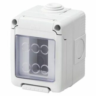 CONTENITORE PER APPARECCHI SYSTEM - STAGNO - 1 POSTO - GRIGIO RAL 7035 - IP55 - GEWISS GW27041