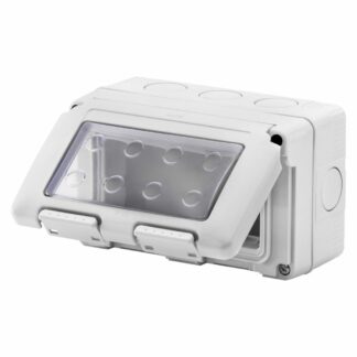 CONTENITORE PER APPARECCHI SYSTEM - STAGNO - 4 POSTI - GRIGIO RAL 7035 - IP55 - GEWISS GW27044