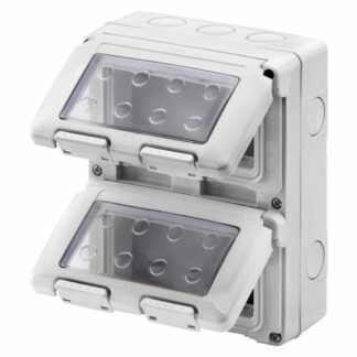 CONTENITORE PER APPARECCHI SYSTEM - VERTICALE STAGNO - 8 POSTI - MODULO 4X2 - GRIGIO RAL 7035 - IP55 - GEWISS GW27051