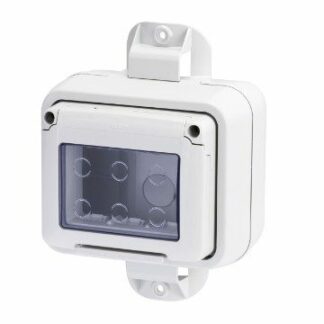 CONTENITORE PER APPARECCHI SYSTEM - STAGNO - 3 POSTI - FISSAGGIO ABBRACCIO PALO - GRIGIO RAL 7035 - IP55 - GEWISS GW27057