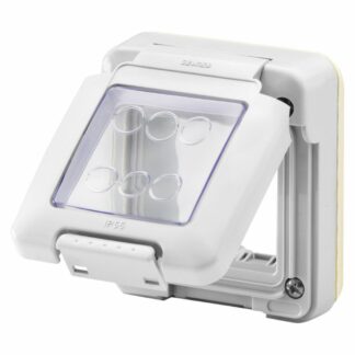 COMBI IN - CALOTTA STAGNA 2 POSTI - SYSTEM - IP55 - GRIGIO RAL 7035 - GEWISS GW27401