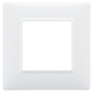 PLACCA 2 MODULI TECNOPOLIMERO COLORE BIANCO VIM 14642.01 - VIMAR 14642.01