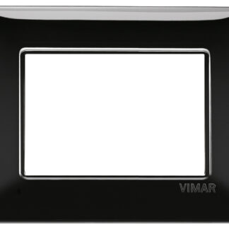 PLACCA 3 MODULI TECNOPOLIMERO COLORE NERO VIM 14653.05 - VIMAR 14653.05