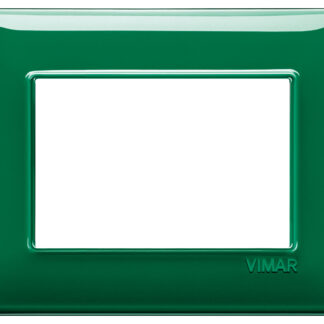 PLACCA 3 MODULI TECNOPOLIMERO COLORE REFLEX SMERALDO VIM 14653.47 - VIMAR 14653.47