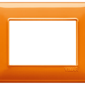 PLACCA 3 MODULI TECNOPOLIMERO COLORE REFLEX ARANCIO VIM 14653.48 - VIMAR 14653.48