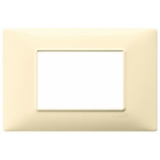 PLACCA 3 MODULI TECNOPOLIMERO COLORE CREMA VIM 14653.04 - VIMAR 14653.04