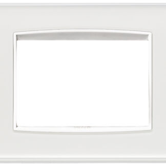 PLACCA CLASSIC 3 MODULI COLORE TECNOPOLIMERO REFLEX GHIACCIO VIM 20653.B41 - VIMAR 20653.B41