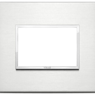PLACCA 3 MODULI COLORE ALLUMINIO BRILLANTE VIM 21653.01 - VIMAR 21653.01